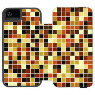 Poolfliesen, braune Mosaikfliesen, geometrisches M Incipio Watson™ iPhone 5 Geldbörsen Hülle