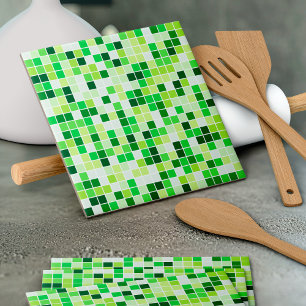 Poolfliesen, grüne Mosaikfliesen, geometrisches Mu Fliese