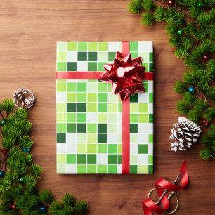 Poolfliesen, grüne Mosaikfliesen, geometrisches Mu Geschenkpapier