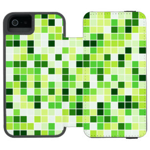Poolfliesen, grüne Mosaikfliesen, geometrisches Mu Incipio Watson™ iPhone 5 Geldbörsen Hülle