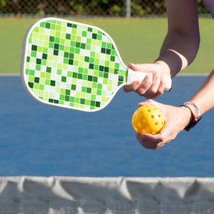 Poolfliesen, Grüne Mosaikfliesen, Geometrisches Mu Pickleball Schläger