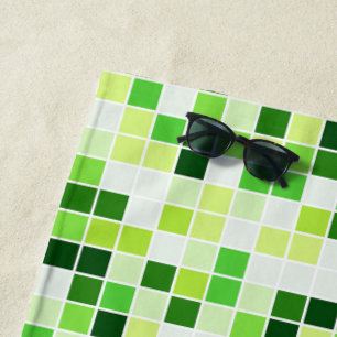 Poolfliesen, Grüne Mosaikfliesen, Geometrisches Mu Strandtuch