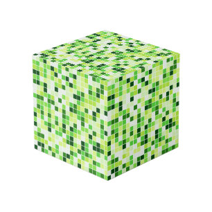 Poolfliesen, Grüne Mosaikfliesen, Geometrisches Mu Würfel