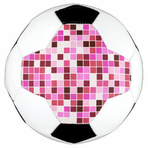 Poolfliesen, rosa Mosaikfliesen, geometrisches Mus Fußball