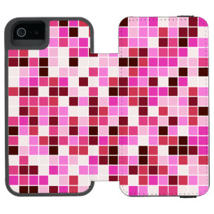 Poolfliesen, rosa Mosaikfliesen, geometrisches Mus Incipio Watson™ iPhone 5 Geldbörsen Hülle