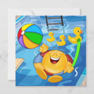 Poolparty Einladung