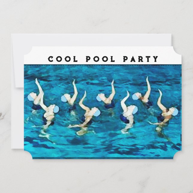 Poolparty Einladung (Vorderseite)
