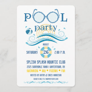 Poolparty-Einladung Einladung