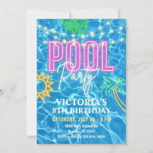 Poolparty-Einladung, Sommer Schwimmbadparty Einladung