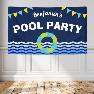 Poolparty-Geburtstagsbanner Banner