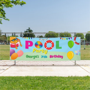 Poolparty-Personalisierte-Geburtstagsbanner Banner