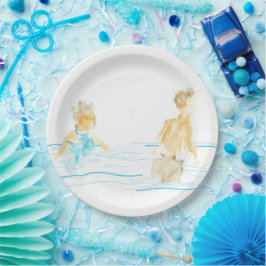 Poolparty-Tischdecken Pappteller