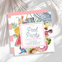 Poolparty Tropischer Sonnenschirm Pink Mädchen Geb