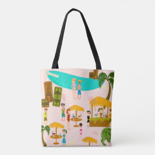 Poolparty Tropischer Strand Tasche