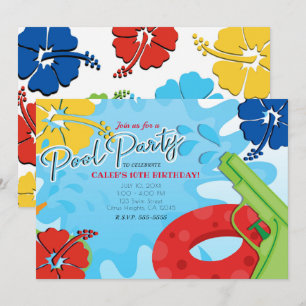 Poolparty-Wasserspritzpistole Wasserspaß Sommer Hi Einladung