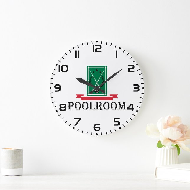 Poolroom Billiards Classic 8 Ball Große Wanduhr (Von Creator hochgeladen)