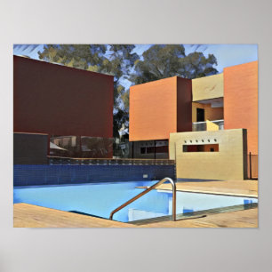 Poolside Kamel Nr. 1 Art Print Poster