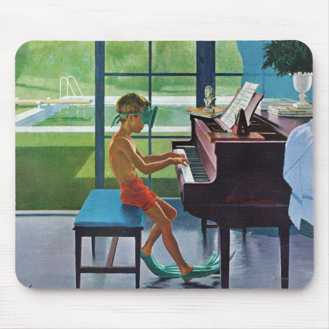 Poolside-Klavier-Praxis Mousepad (Vorne)