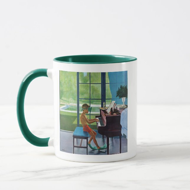 Poolside-Klavierpraxis Tasse (Links)