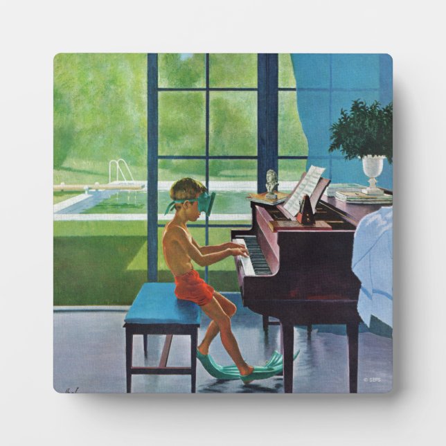 Poolside Piano Praxis Fotoplatte (Vorderseite)