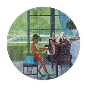 Poolside Piano Praxis Schneidebrett