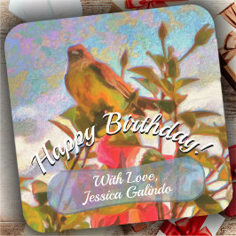 Poolside Singer 2338 Quadratischer Aufkleber