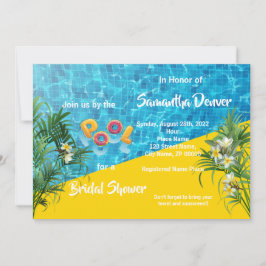 Poolside Summer Bridal Dusche Einladung