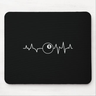 Poolspieler Herzschlag Billard 8 Ball 9 Ball Mousepad