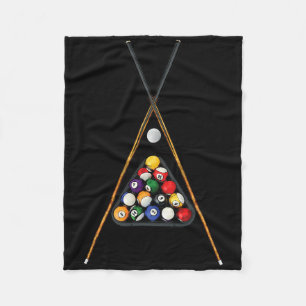 Poolspieler Rackstöcke Cue Ball Billiard Kunst Fleecedecke