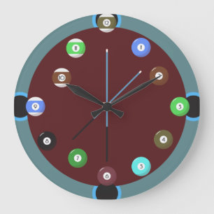 Pooluhr Große Wanduhr
