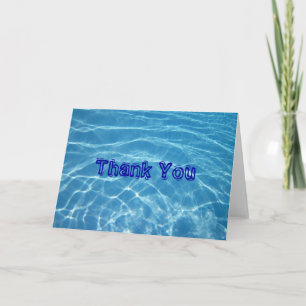 Poolwasser Danksagungsnotiz Dankeskarte