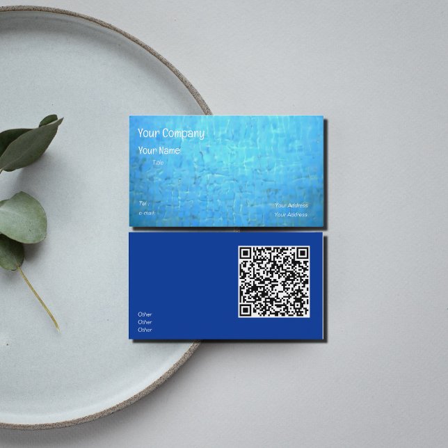 Poolwasser -QR-Code Visitenkarte (Von Creator hochgeladen)