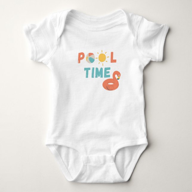 Poolzeit. Baby Bodyssuits & One-Pieces Baby Strampler (Vorderseite)