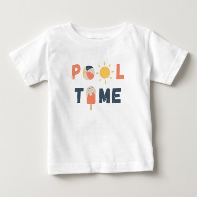 Poolzeit. Baby T - Shirt & Tops (Vorderseite)