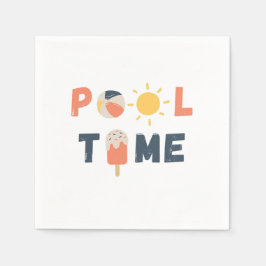 Poolzeit. Napkins und Party Serviette
