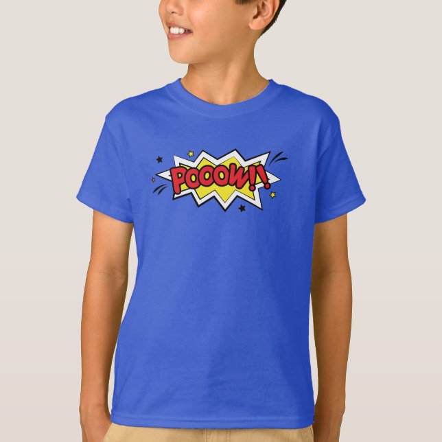 Pooow! T-Shirt Enfant Bande Dessinée (Devant)