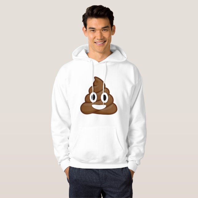 poop emoji mens capoté sweatshirt sweat - shirt à  (Devant entier)