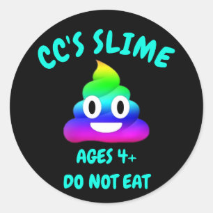 Poop Emoji Slime Jar Étiquette