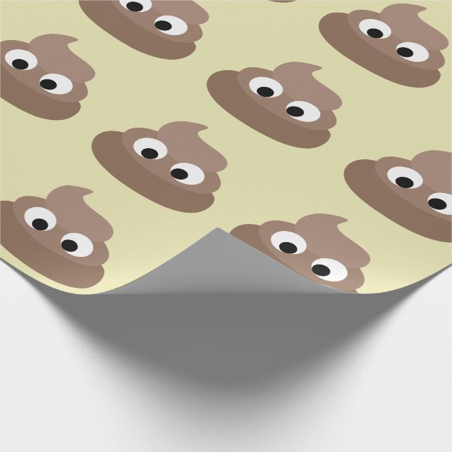 POOP FUNNY Birthday WRAPPING PAPER Geschenkpapier (Ecke)