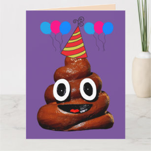 POOP SMILE FUNNY ANNIVERSAIRE GRANDE CARTE DE RECO