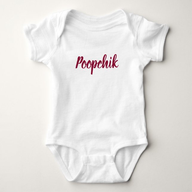 Poopchik Ukrainian Baby Romper von Baba Strampler (Vorderseite)