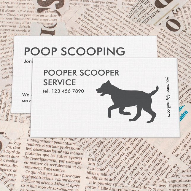 Pooper Scooper Visitenkarte (Pooper Scooper Business Cards)