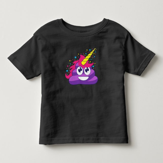 Poopy Einhorn Emoji Kleinkind T-shirt (Vorderseite)