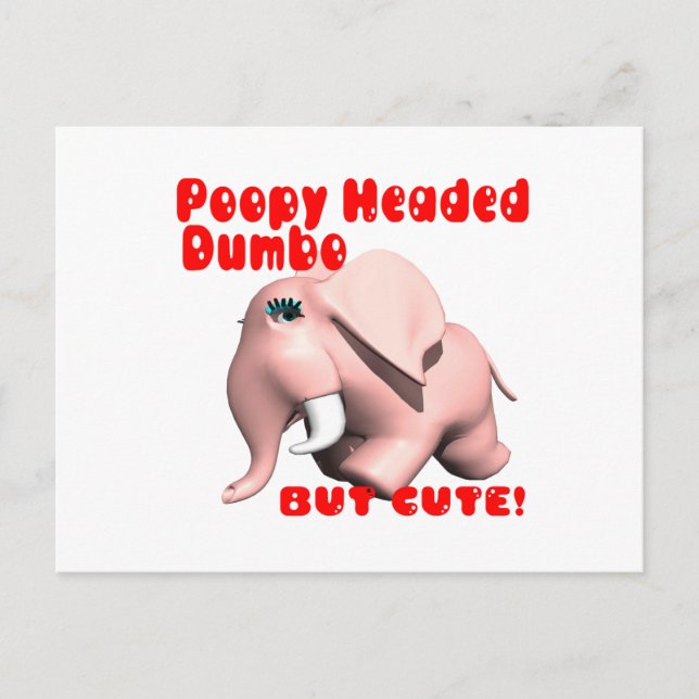 Poopy Headed Dumbo Postkarte (Vorderseite)