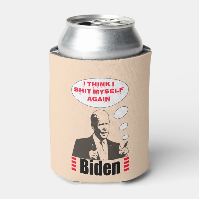 Poopy Pants Biden Dosenkühler (Kanne Vorderseite)