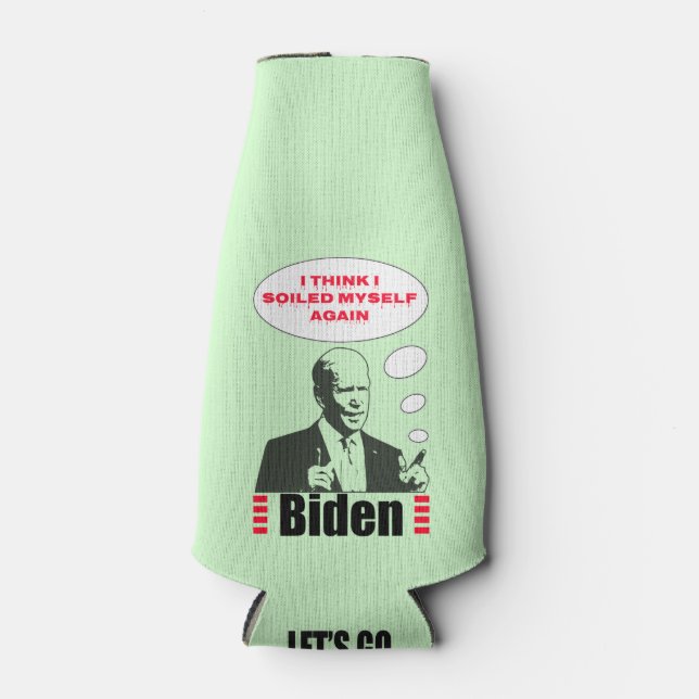 Poopy Pants Biden Flaschenkühler (Vorderseite)