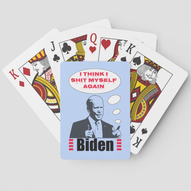 Poopy Pants Biden Spielkarten (Rückseite)