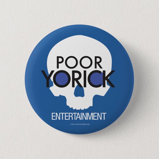 Poor Yorick Entertainment logo Button (Vorderseite)