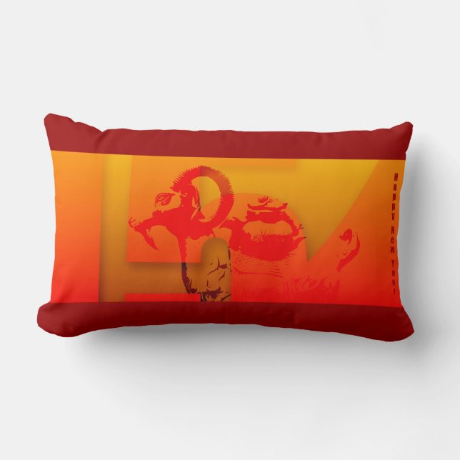 Pop 2015 Ram Sheep Chèvre Année - Coussin (Recto)