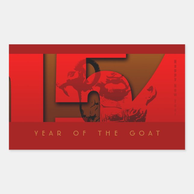 Pop 2015 Ram Sheep Chèvre Année - Stickers (Devant)